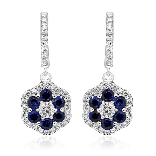 Sapphire Diamond Earring 2.49 CT