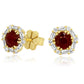 Floral Diamond Earring 14K Yellow Gold