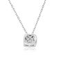 Square Diamond Necklace 0.57 CT 14K White Gold