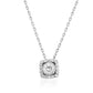 Square Diamond Necklace 0.57 CT 14K White Gold