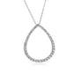 Tear Drop Necklace 14K White Gold & Natural White Diamond