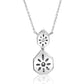 Pear Shaped Diamond Necklace 14K White Gold