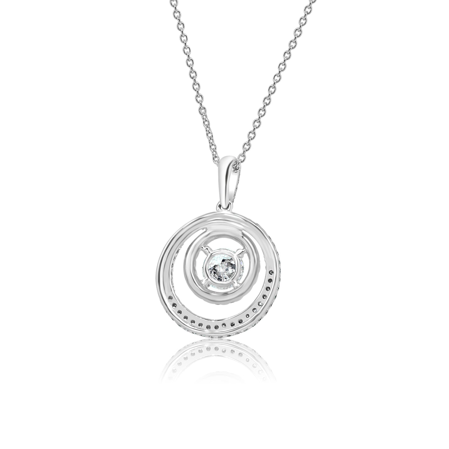 2.02 Carat Diamond 14K White Gold Pendant