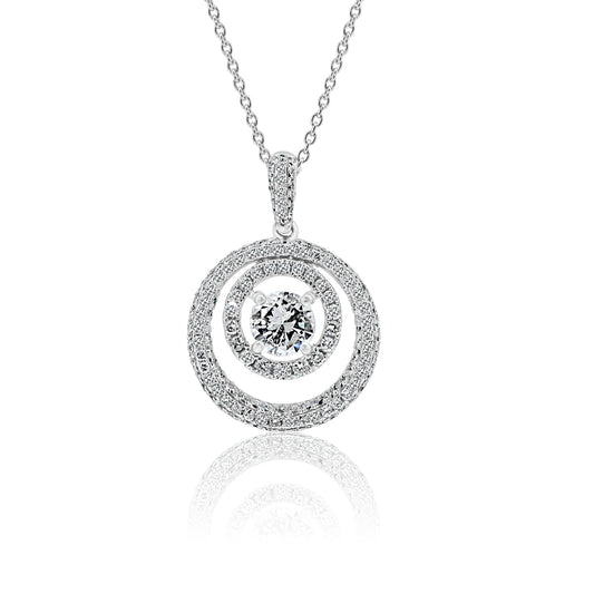 2.02 Carat Diamond 14K White Gold Pendant