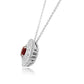 Ruby Diamond Necklace 14K White Gold