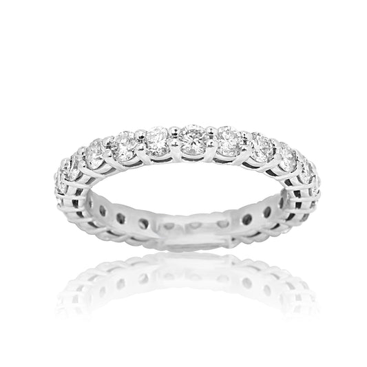 1.70 Carat Diamond  14k White Gold Eternity Band