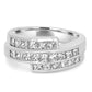 Princess Cut Fashion Band 1.30 Ct 14K White Gold