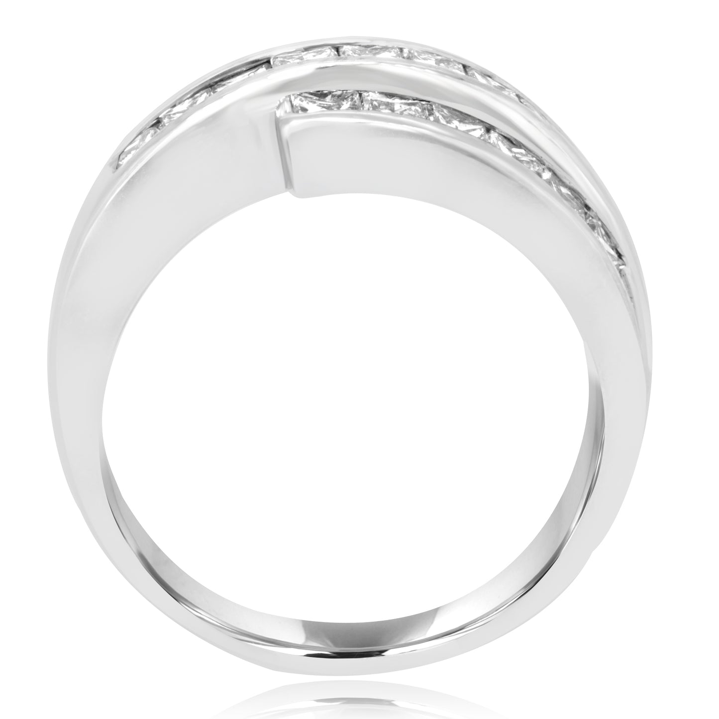 Princess Cut Fashion Band 1.30 Ct 14K White Gold