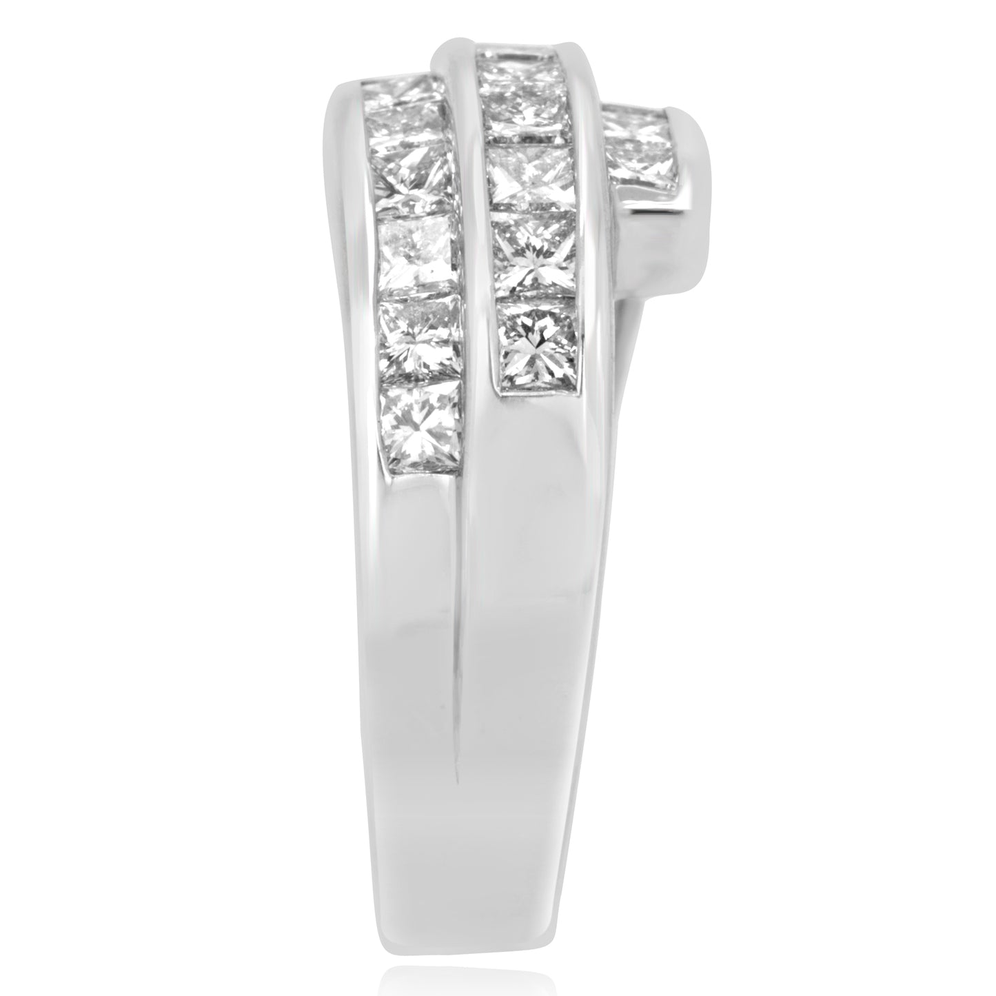 Princess Cut Fashion Band 1.30 Ct 14K White Gold