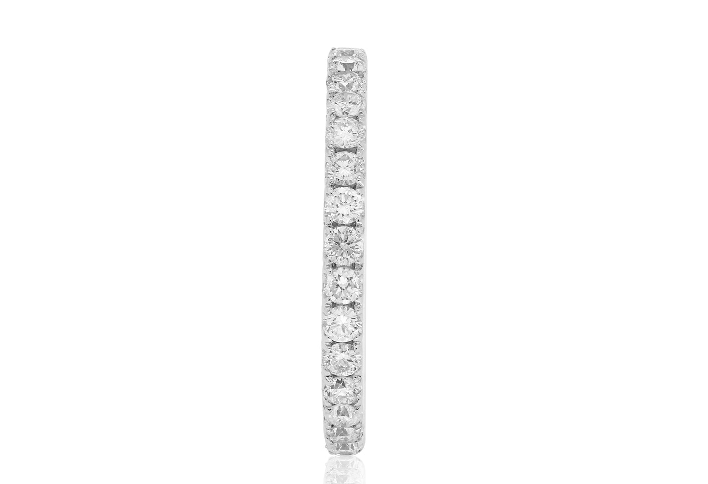 1 Carat Comfort Fit Diamond Brilliant Cut 14K White Gold Eternity Band