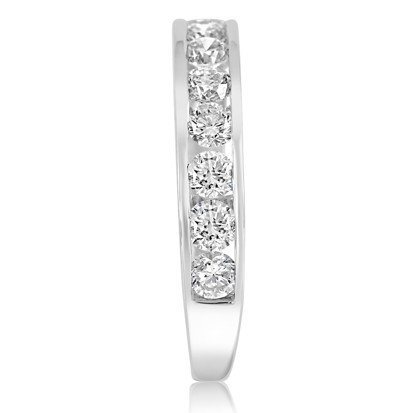 1.03 Carat Chanal Band 14K White Gold