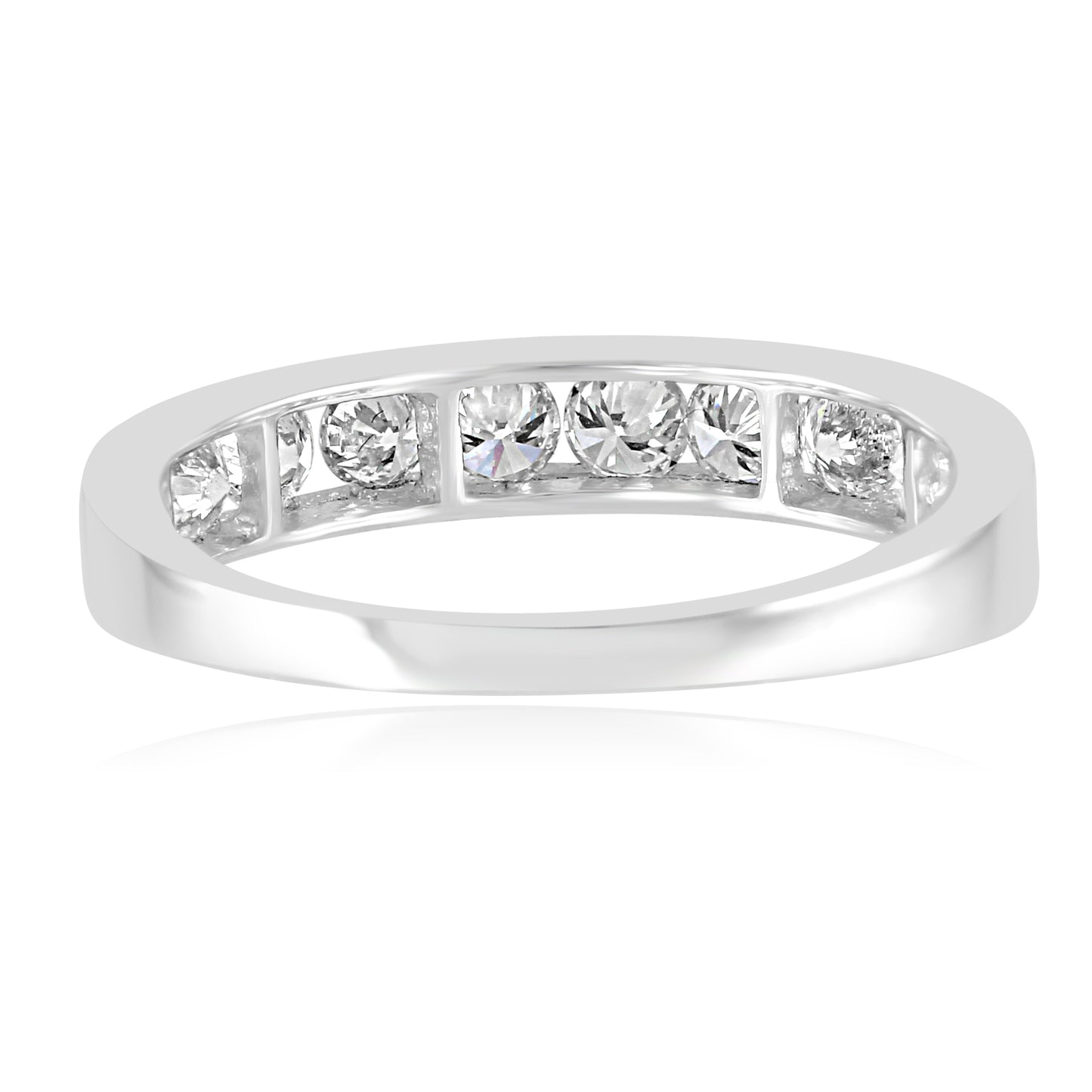 1.03 Carat Chanal Band 14K White Gold