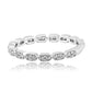 0.20 Carat Brilliant Cut Diamond Stackable Band 14K White Gold