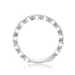 0.20 Carat Brilliant Cut Diamond Stackable Band 14K White Gold