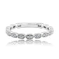 0.20 Carat Brilliant Cut Diamond Stackable Band 14K White Gold