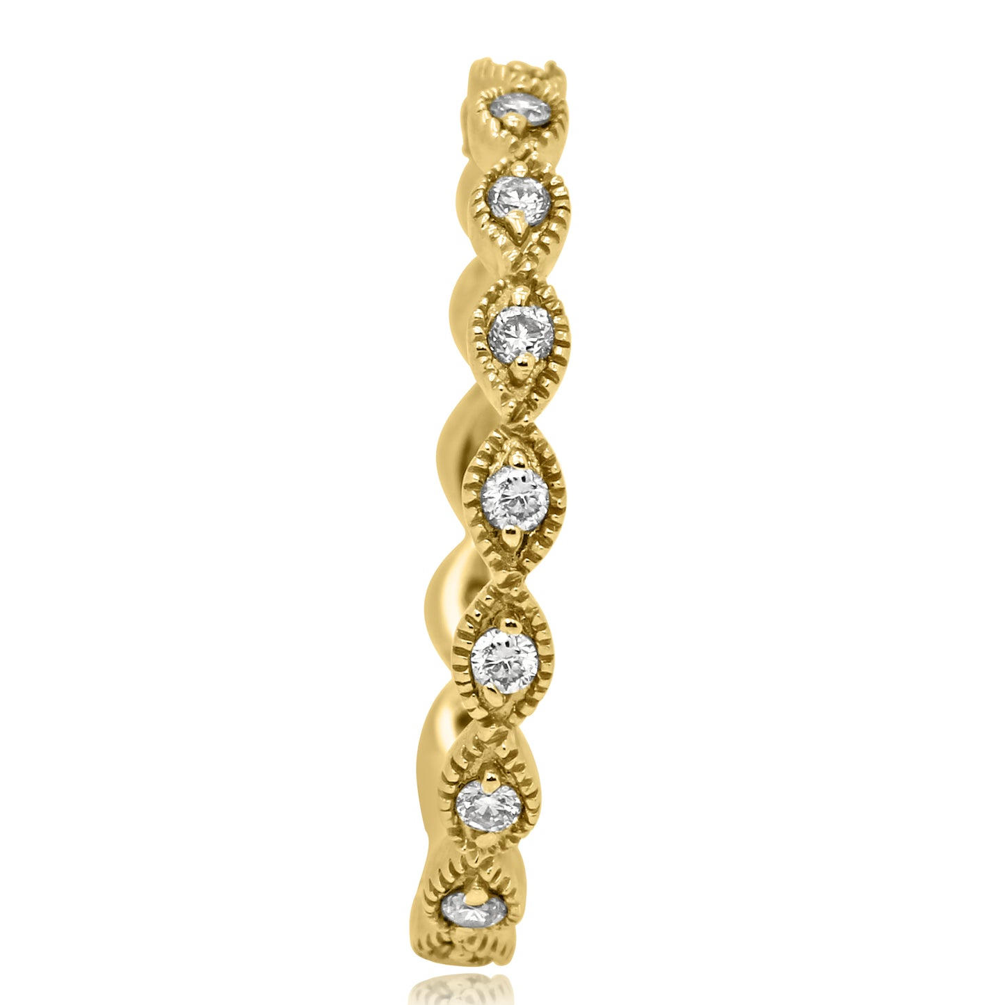 Fancy 14K Yellow Gold Diamond Eternity Band