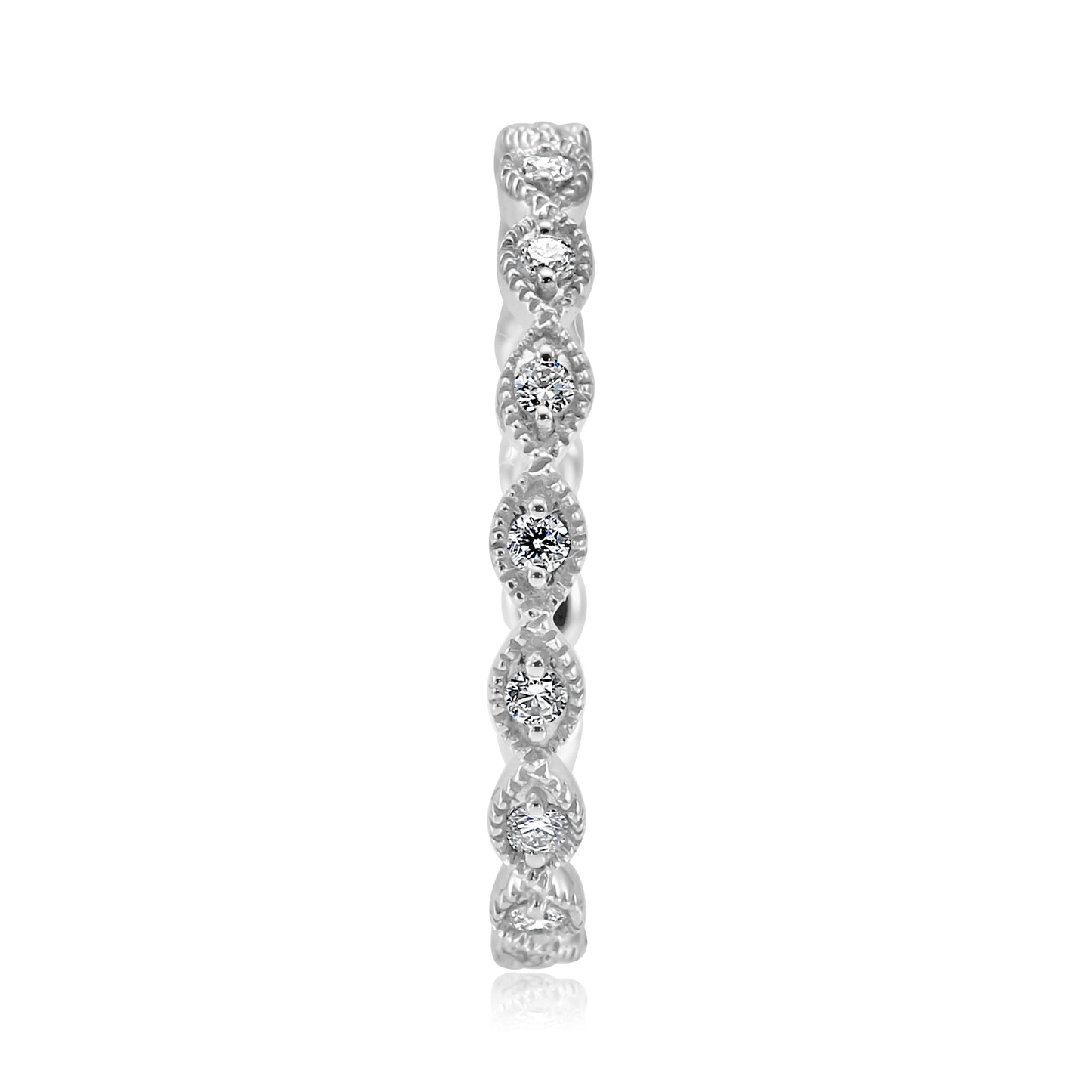 Stunning Diamond Ring 0.25 CT 14K White Gold & Natural White Diamond