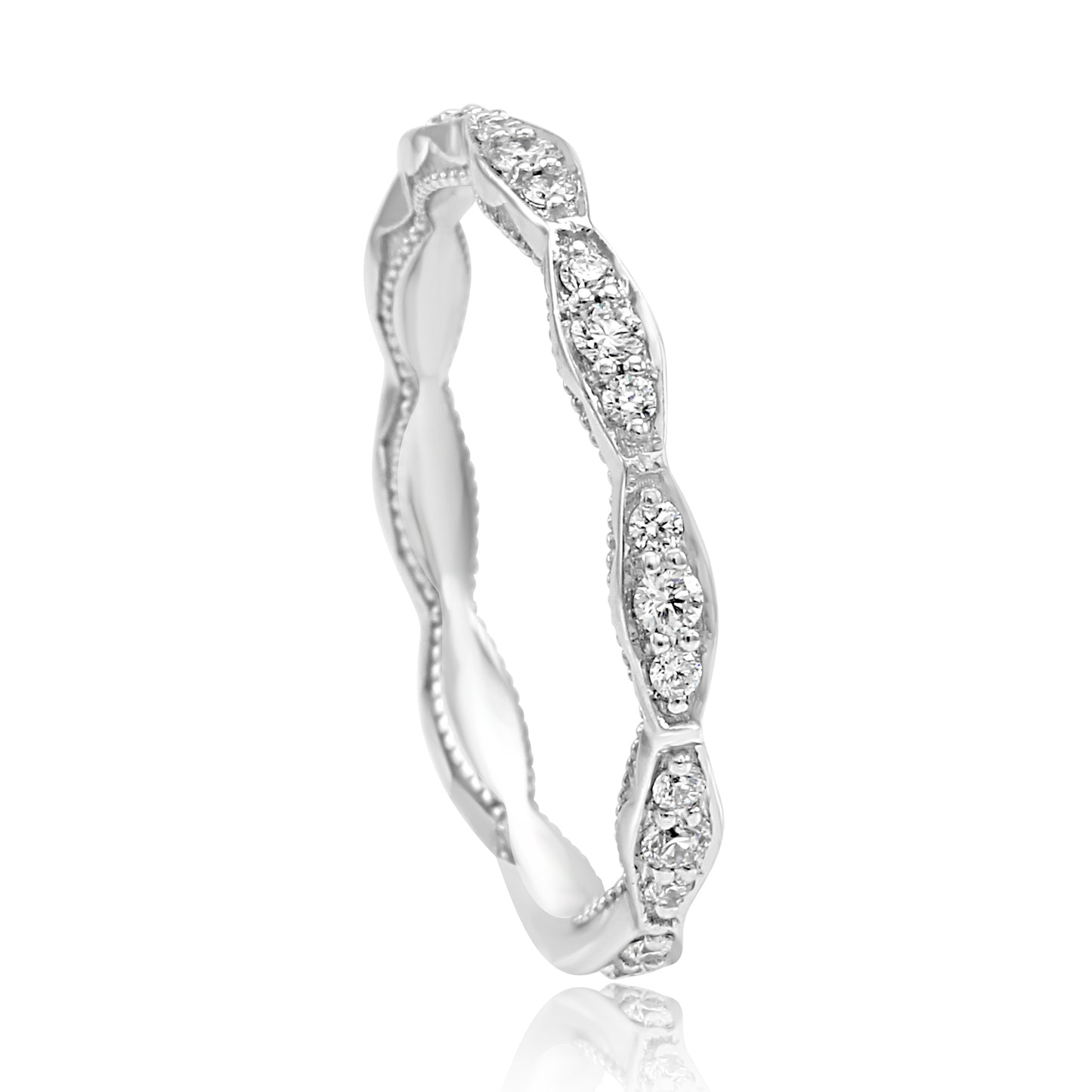 Radiant Wedding Band 18K White Gold