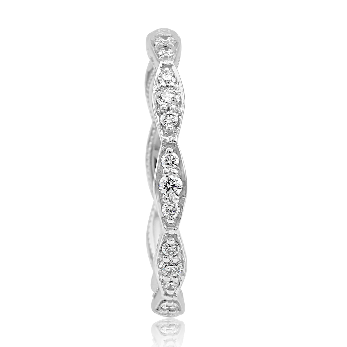 Radiant Wedding Band 18K White Gold