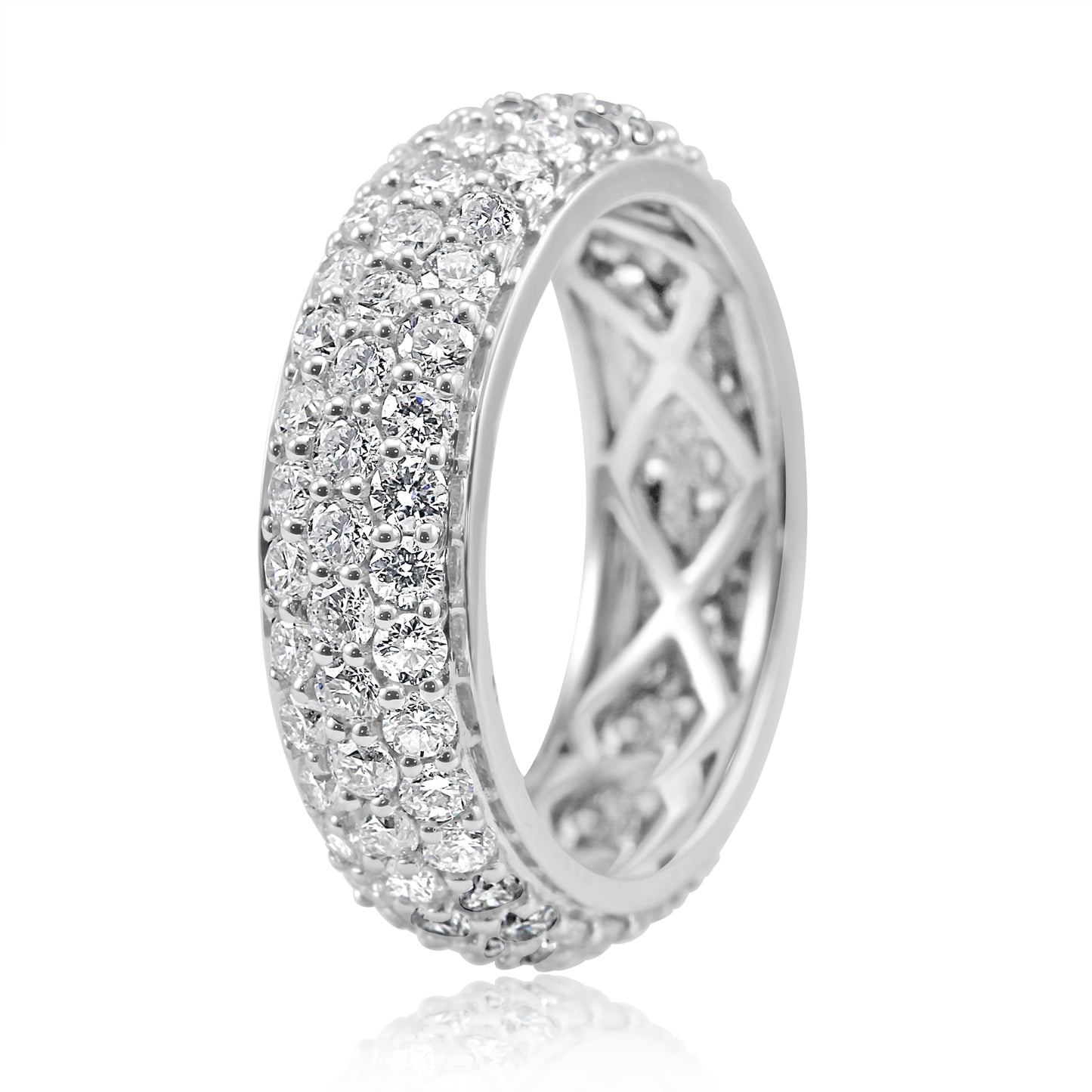 Shimmering Enternity Band 2.70 Carat 18K White Gold