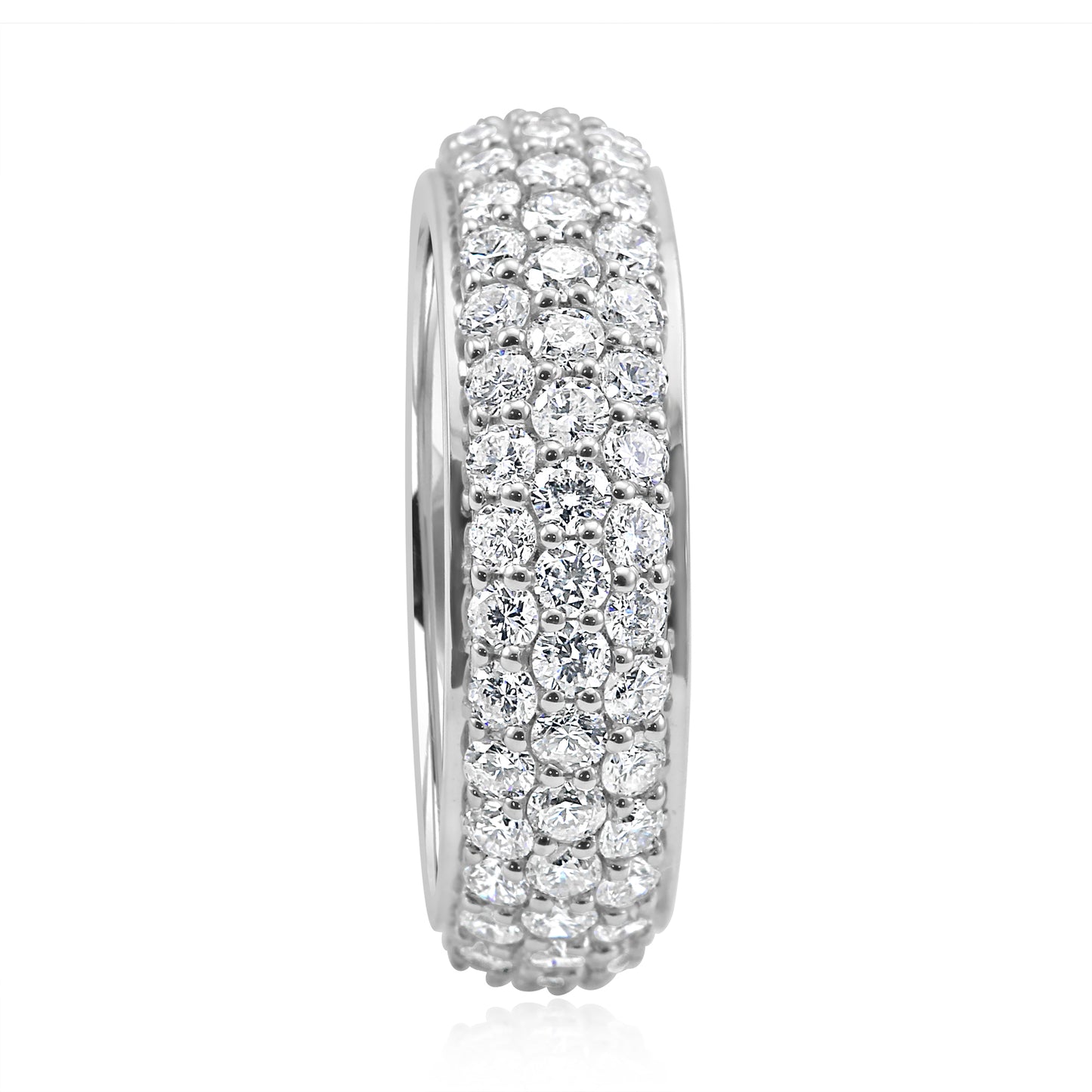 Shimmering Enternity Band 2.70 Carat 18K White Gold