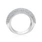 2.51 Carat 7 Rows of Diamond Band 18K White Gold