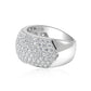 2.51 Carat 7 Rows of Diamond Band 18K White Gold