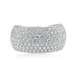 2.51 Carat 7 Rows of Diamond Band 18K White Gold