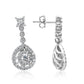 Dangling Earring 18K White Gold Natural Diamond 1.76 Carat