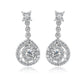 Dangling Earring 18K White Gold Natural Diamond 1.76 Carat